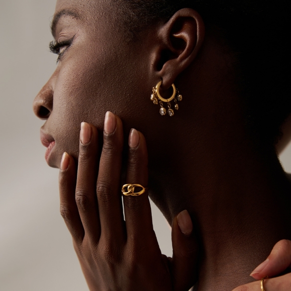 Incredible Colourful Diamonds Hoop Earrings - Picture 5 of 6